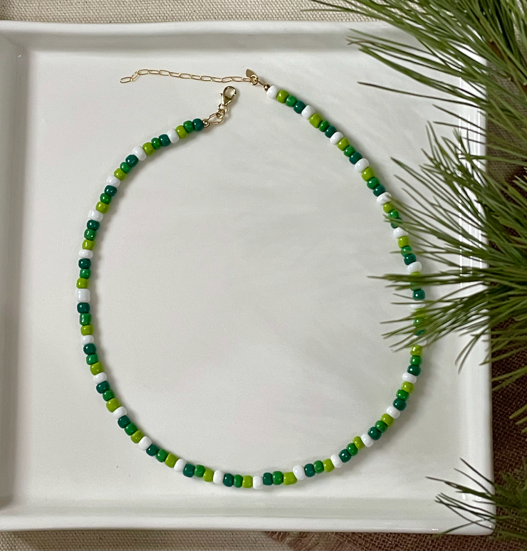 Vintage Evergreen Ombré Necklace