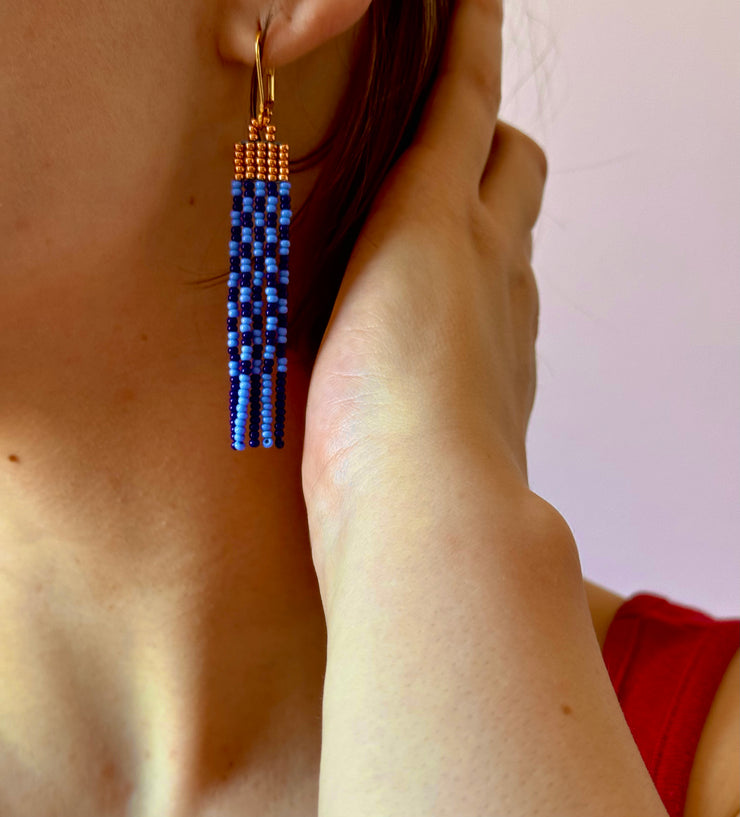 Copper Azure Danglers