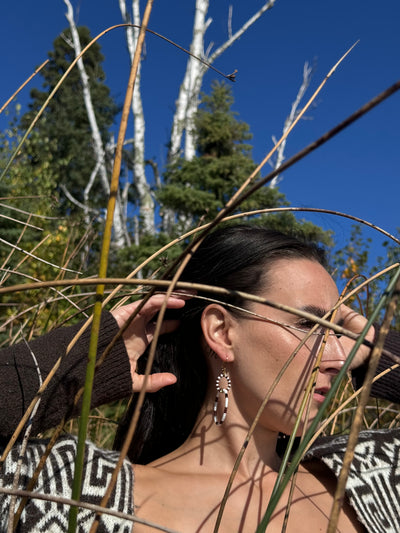 Birch Bark Double Hoops