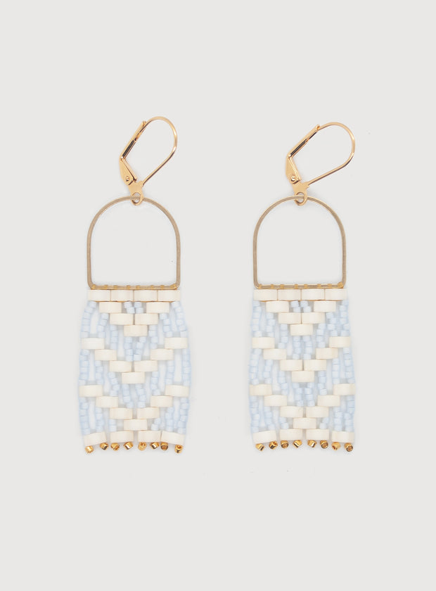 ready-to-ship / Periwinkle Michif Woven Danglers