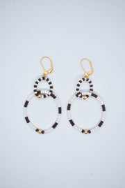 Birch Bark Double Hoops