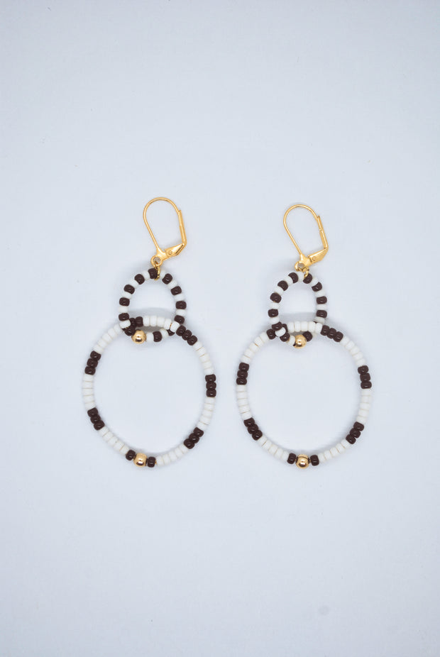 Birch Bark Double Hoops