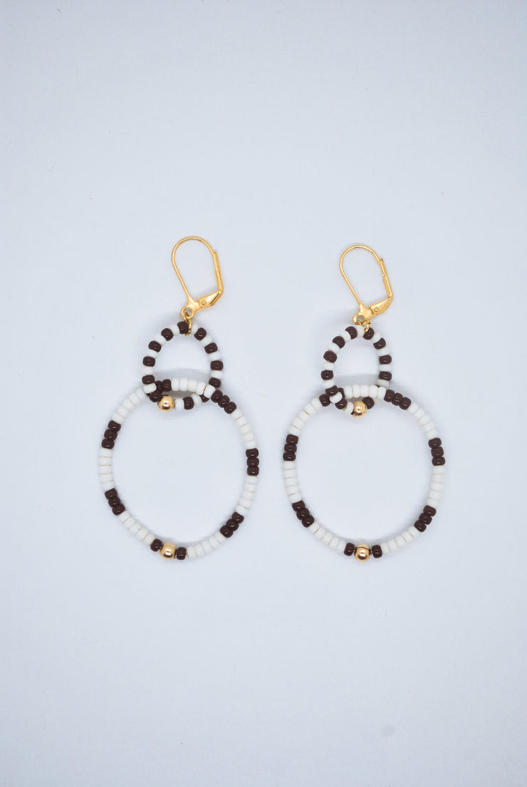 Birch Bark Double Hoops