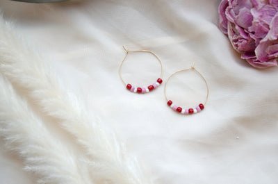 candy stripe peony hoop (14k recycled gold-filled)